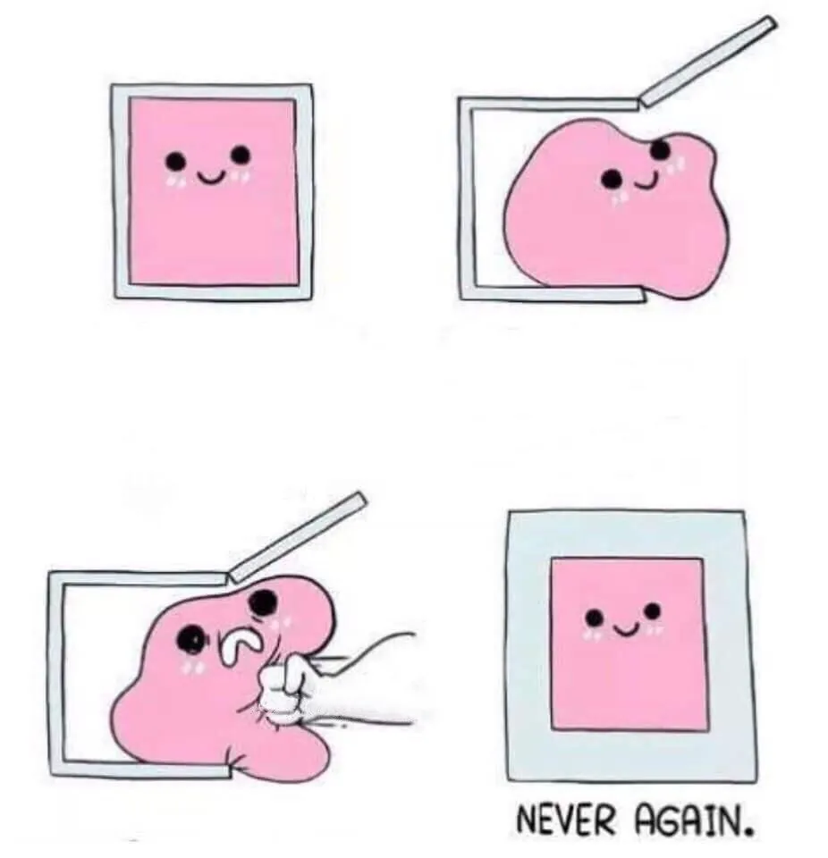 Never Again Meme